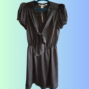 Max Studio Polka Dot Tie-Front Dress – Size L (Fits Like 12) – NWT